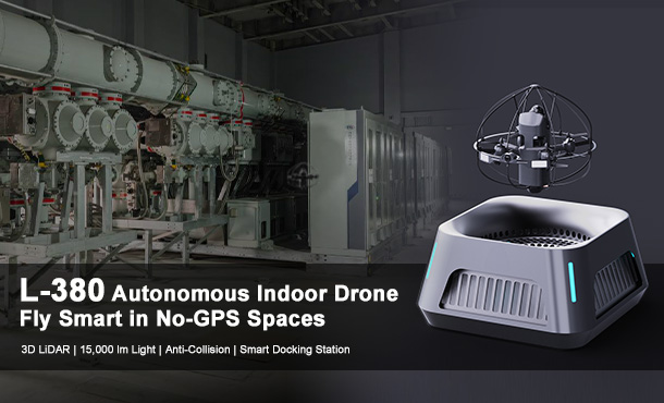 L-380 Professional Lidar Positioning Indoor Drone with Docking Station for Confined Space Inspection