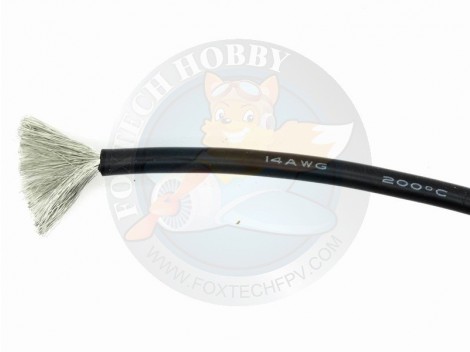 14 AWG Silicon Cable Black 1m