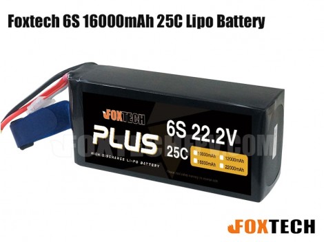 Foxtech 6S 16000mAh 25C Lipo Battery for RC Multicopter/Helicopter/Plane