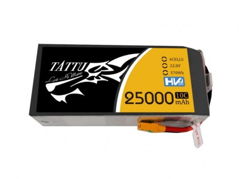 TATTU 22.8V 6S 25000mAh 10C High Voltage Lipo Battery