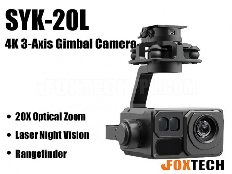 Foxtech SYK-20L Laser Night Vision 4K Camera with 3-Axis Gimbal