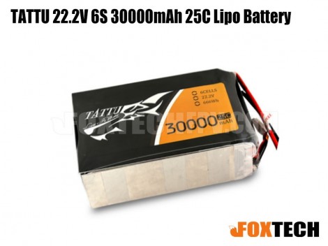 TATTU 22.2V 6S 30000mAh 25C Lipo Battery