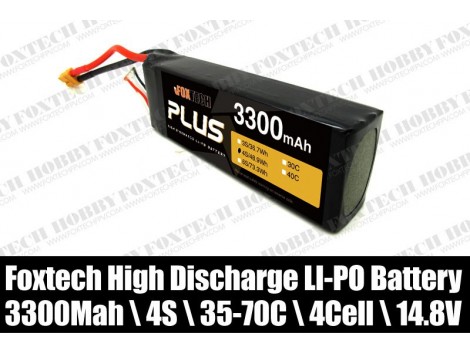 Foxtech 4s 3300mah lipo battery for RC multicopter,helicopter,plane