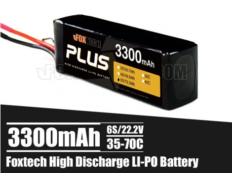 Foxtech 6s 3300mAh High Discharge Lipo Battery 
