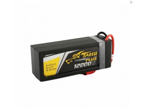 Tattu Plus 12000mAh 22.2V 15C 6S1P Lipo Smart Battery Pack with AS150 + XT150 Plug