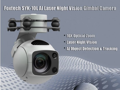 Foxtech SYK-10L AI Laser Night Vision Gimbal Camera
