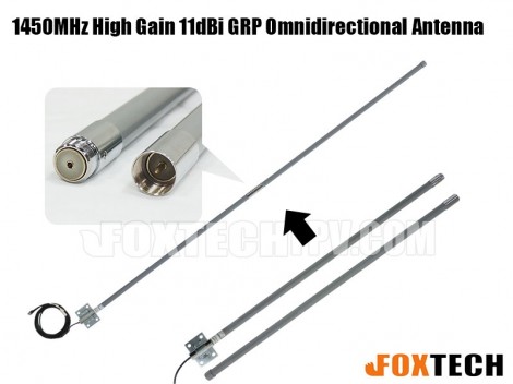 1450MHz High Gain 11dBi GRP Omnidirectional Antenna(2 Segments)