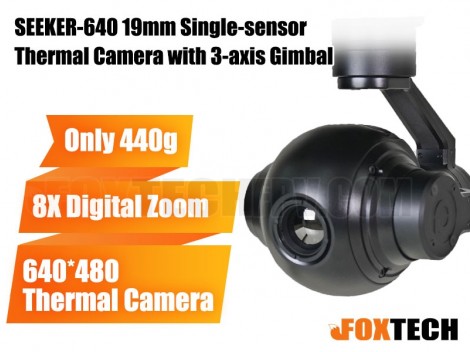 SEEKER-640 19mm Single-sensor Thermal Camera with 3-axis Gimbal