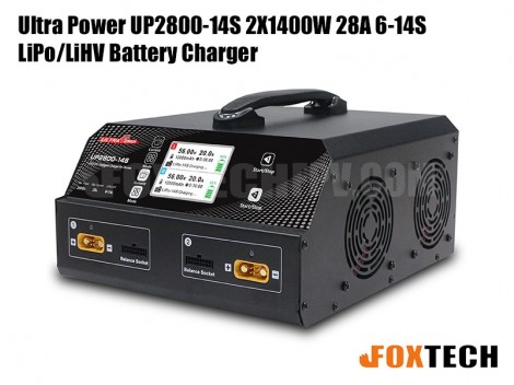 Ultra Power UP2800-14S 2X1400W 28A 6-14S LiPo/LiHV Battery Charger