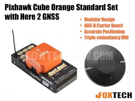 Pixhawk Cube Orange Standard Set with Here 3 GNSS+DLVR 5883(CAN) Airspeed & Compass