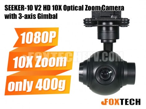 SEEKER-10 V2 HD 10X Optical Zoom Camera with 3-axis Gimbal