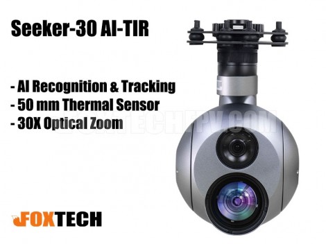 Seeker-30 AI-TIR 50mm Thermal Sensor EO/IR AI Recognition & Tracking Gimbal Camera