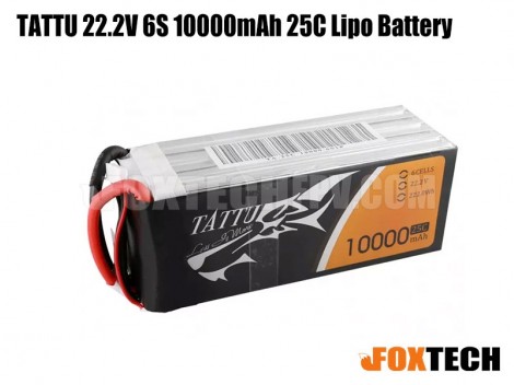 TATTU 22.2V 6S 10000mAh 25C Lipo Battery 