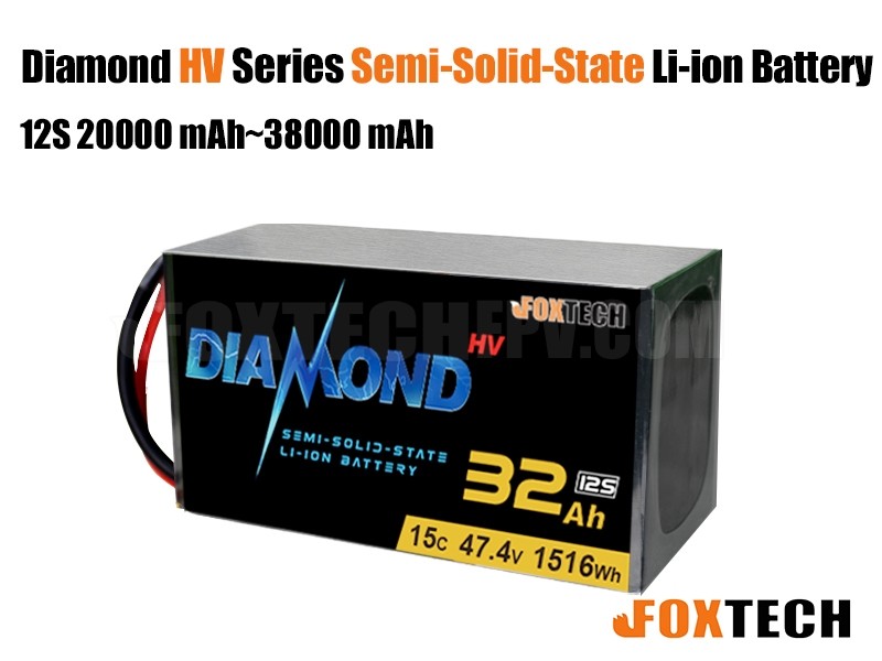 Diamond HV Series SemiSolidState Liion Battery 12S 20000 mAh38000 mAh For Drone
