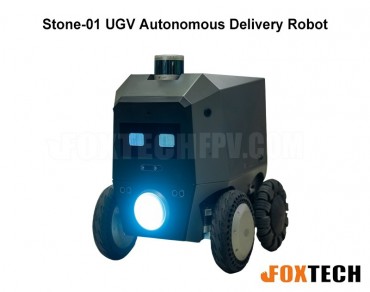 Stone-01 UGV Indoor and Outdoor Autonomous Delivery Robot for Logistics Food Delivery
