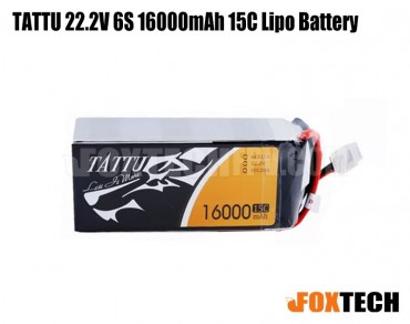 TATTU 22.2V 6S 16000mAh 15C Lipo Battery