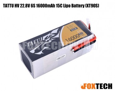 TATTU HV 22.8V 6S 16000mAh 15C Lipo Battery (XT90S)