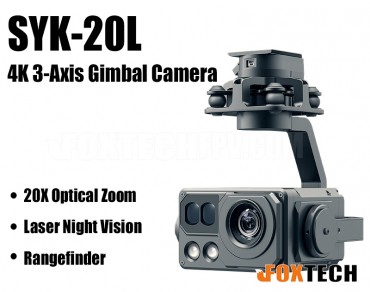Foxtech SYK-20L Laser Night Vision 4K Camera with 3-Axis Gimbal