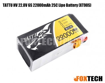 TATTU HV 22.8V 6S 22000mAh 25C Lipo Battery (XT90S)