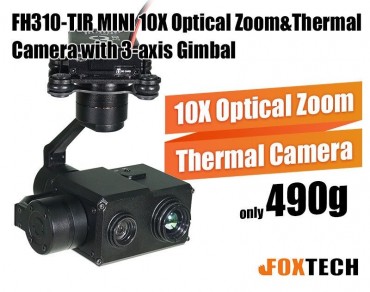 FH310-TIR MINI 10X Optical Zoom and Thermal Camera with 3-axis Gimbal-Free Shipping
