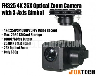 FH325 4K 25X Optical Zoom Camera with 3-Axis Gimbal-Free Shipping