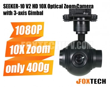 SEEKER-10 V2 HD 10X Optical Zoom Camera with 3-axis Gimbal