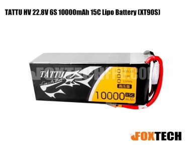 TATTU HV 22.8V 6S 10000mAh 15C Lipo Battery (XT90S)
