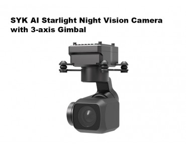 SYK AI Ultra Starlight Full-Color Night Vision Camera with 3-axis Gimbal