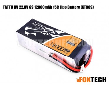 TATTU HV 22.8V 6S 12000mAh 15C Lipo Battery (XT90S)