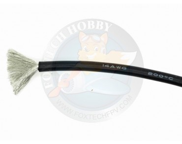 14 AWG Silicon Cable Black 1m
