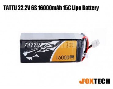TATTU 22.2V 6S 16000mAh 15C Lipo Battery