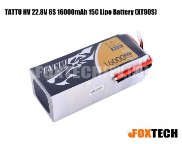 TATTU HV 22.8V 6S 16000mAh 15C Lipo Battery (XT90S)