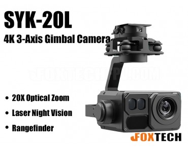 Foxtech SYK-20L Laser Night Vision 4K Camera with 3-Axis Gimbal