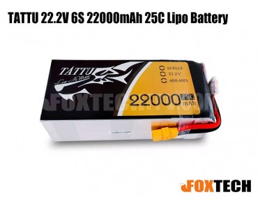 TATTU 22.2V 6S 22000mAh 25C Lipo Battery