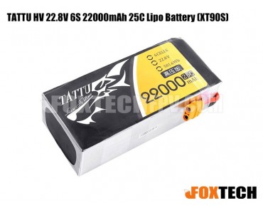 TATTU HV 22.8V 6S 22000mAh 25C Lipo Battery (XT90S)