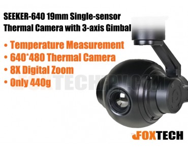 SEEKER-640 19mm Single-sensor Thermal Camera with 3-axis Gimbal (Temperature Measurement Version)