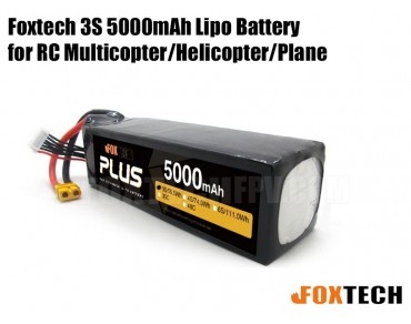 Foxtech 3S 5000mAh Lipo Battery for RC Multicopter/Helicopter/Plane