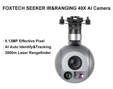 FOXTECH SEEKER IR & RANGING 40X AI Camera with 3-axis Gimbal for UAV Drones 