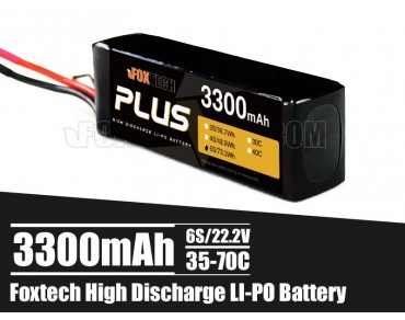 Foxtech 6s 3300mAh High Discharge Lipo Battery 