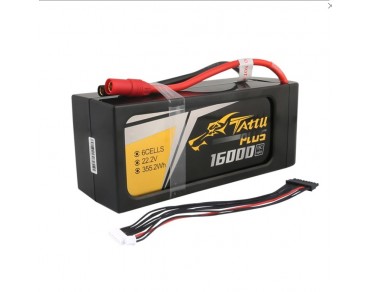Tattu Plus 16000mAh 6S 15C 22.2V Lipo Battery Pack with AS150+XT150 Plug (new version)
