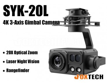Foxtech SYK-20L Laser Night Vision 4K Camera with 3-Axis Gimbal