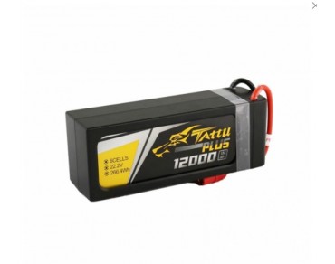 Tattu Plus 12000mAh 22.2V 15C 6S1P Lipo Smart Battery Pack with AS150 + XT150 Plug