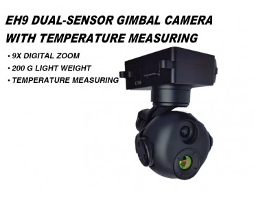 Foxtech EH9 Light-Weight Dual-Sensor Gimbal Camera With Temperature Measuring