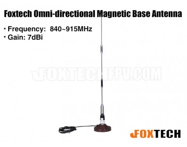 Foxtech 840~915MHz 7dBi Omni-directional Magnetic Base Antenna 