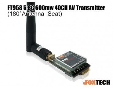 FT958 5.8G 600mw 40CH AV Transmitter(180°Antenna Seat)