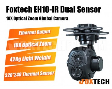 Foxtech EH10-IR Dual Sensor 10X Optical Zoom Gimbal Camera