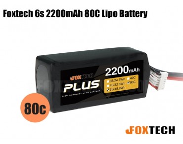 Foxtech 6s 2200mAh 80C Lipo Battery