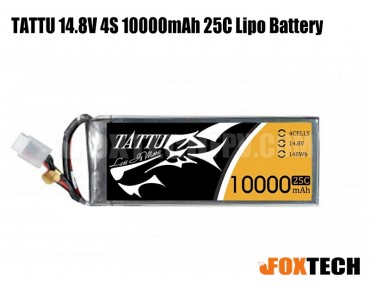 Tattu 14.8V 4S 10000mAh 25C Lipo Battery