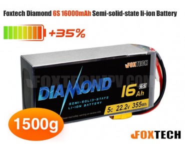 Diamond 4.2V 275wh/kg 6S 16000mAH 3C Semi-Solid-State Li-ion Battery