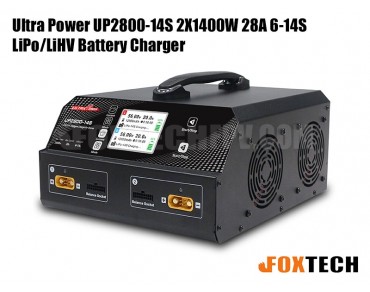 Ultra Power UP2800-14S 2X1400W 28A 6-14S LiPo/LiHV Battery Charger